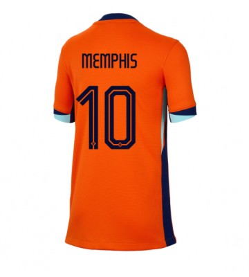 Holland Memphis Depay #10 Replika Hjemmebanetrøje Dame EM 2024 Kortærmet
